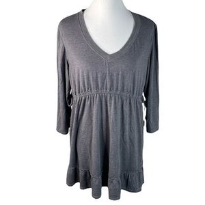 Oh Baby by Motherhood Babydoll Dress Gray Size XLarge